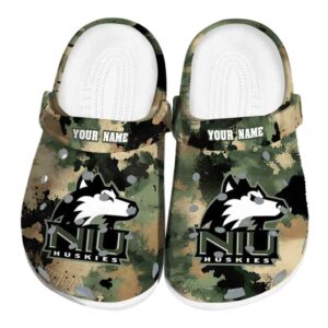 customized northern illinois huskies camouflage craze clog best selling
