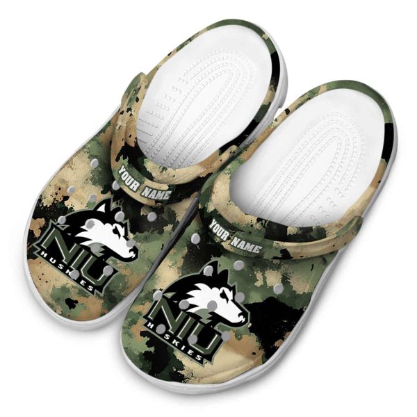 customized northern illinois huskies camouflage craze clog latest model