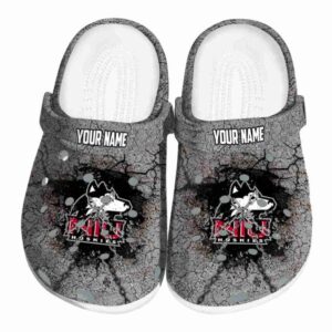 customized northern illinois huskies cracked ground texture clog best selling