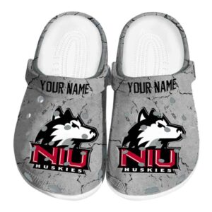customized northern illinois huskies cracked texture clog best selling