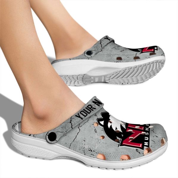 customized northern illinois huskies cracked texture clog fashion forward