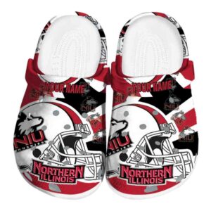 customized northern illinois huskies football helmet clog best selling