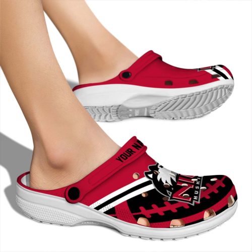 customized northern illinois huskies football motif clog fashion forward