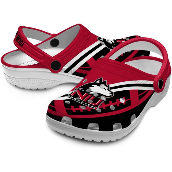customized northern illinois huskies football motif clog high quality