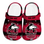 customized northern illinois huskies paint splatter graphics clog best selling