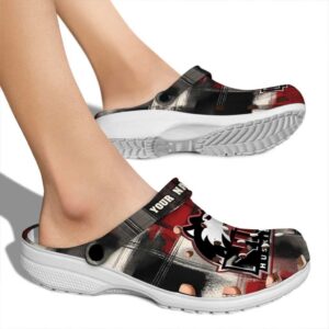 customized northern illinois huskies plaid fusion clog fashion forward
