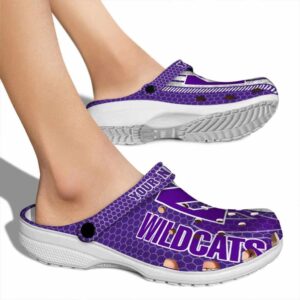 customized northwestern wildcats contrasting stripes clog fashion forward