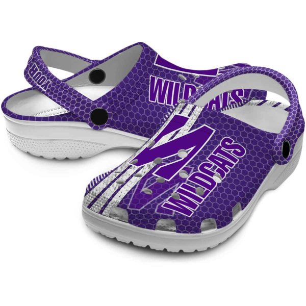 customized northwestern wildcats contrasting stripes clog high quality
