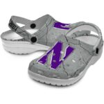 customized northwestern wildcats cracked texture clog best selling