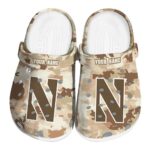 customized northwestern wildcats desert camo clog best selling