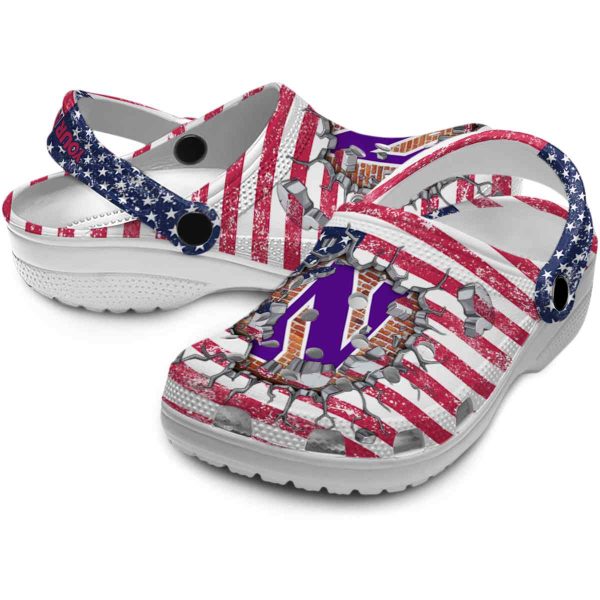 customized northwestern wildcats freedom splinter clog high quality