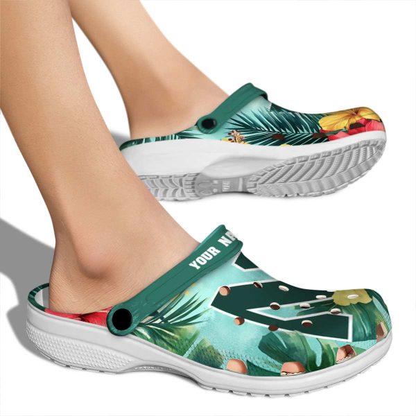 customized northwestern wildcats tropical vibes clog fashion forward