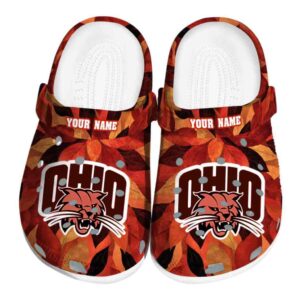 customized ohio bobcats autumn leaves clog best selling