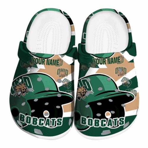 customized ohio bobcats baseball helmet clog best selling