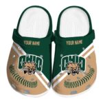 customized ohio bobcats baseball motif clog best selling
