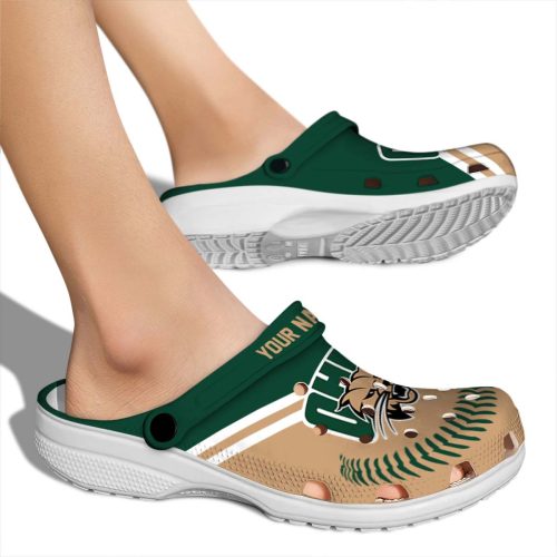 customized ohio bobcats baseball motif clog fashion forward