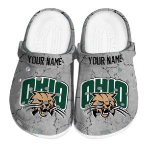 customized ohio bobcats cracked texture clog best selling