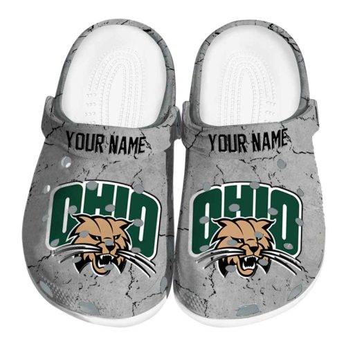 customized ohio bobcats cracked texture clog best selling