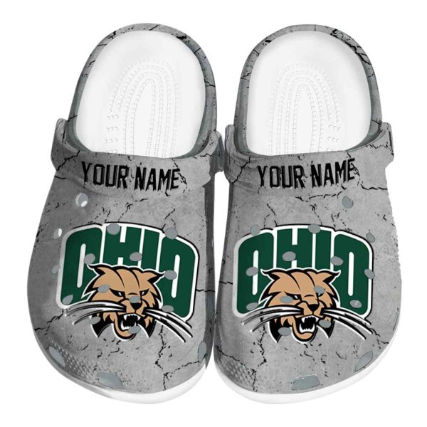 customized ohio bobcats cracked texture clog best selling
