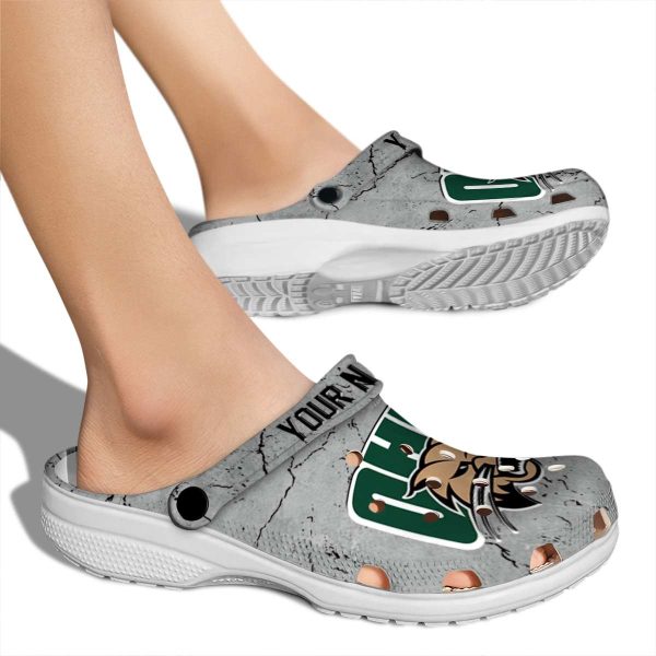 customized ohio bobcats cracked texture clog fashion forward