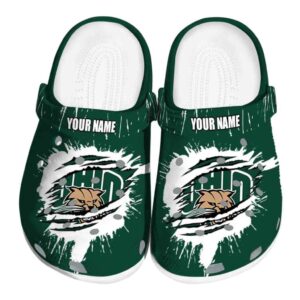 customized ohio bobcats splash motif background clog best selling