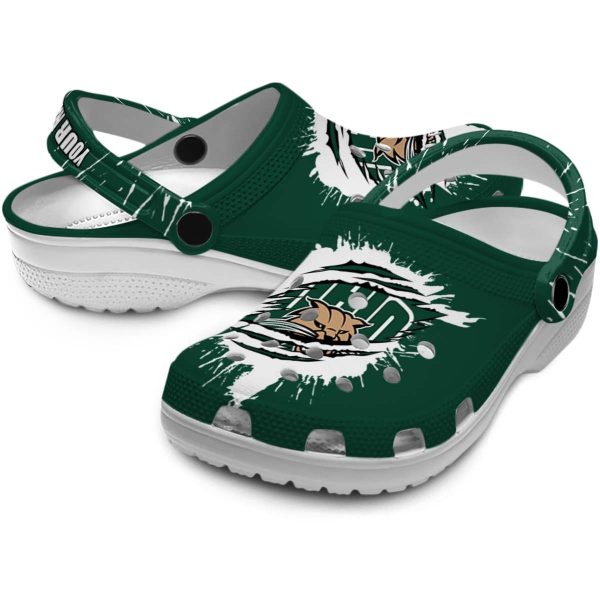 customized ohio bobcats splash motif background clog high quality