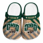 customized ohio bobcats star spangled graphic clog best selling