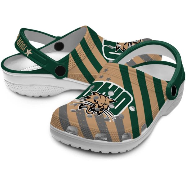 customized ohio bobcats star spangled graphic clog high quality