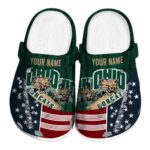 customized ohio bobcats star spangled side pattern clog best selling