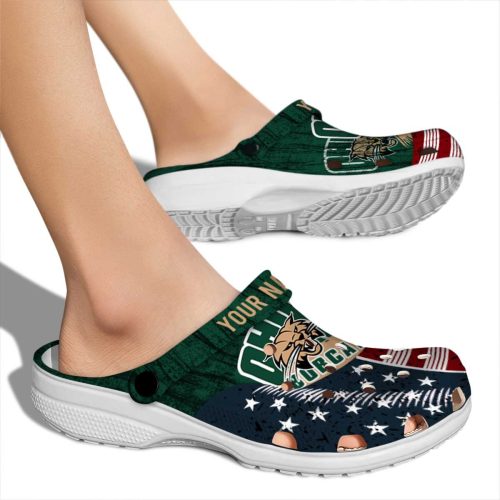 customized ohio bobcats star spangled side pattern clog fashion forward