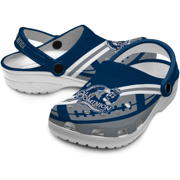 customized old dominion monarchs football motif clog high quality