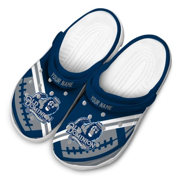 customized old dominion monarchs football motif clog latest model