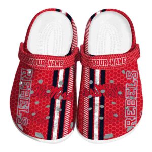 customized ole miss rebels contrasting stripes clog best selling