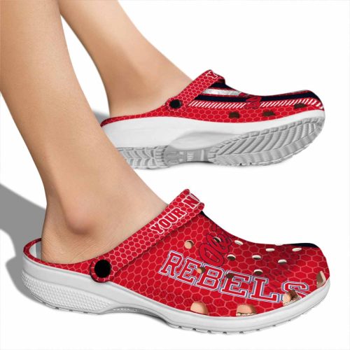 customized ole miss rebels contrasting stripes clog fashion forward