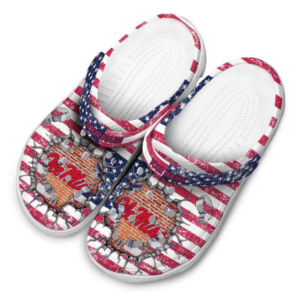 customized ole miss rebels freedom splinter clog latest model