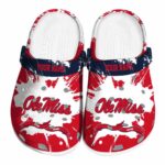 customized ole miss rebels splatter pattern clog best selling