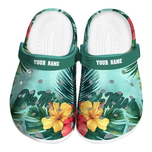 customized ole miss rebels tropical vibes clog best selling