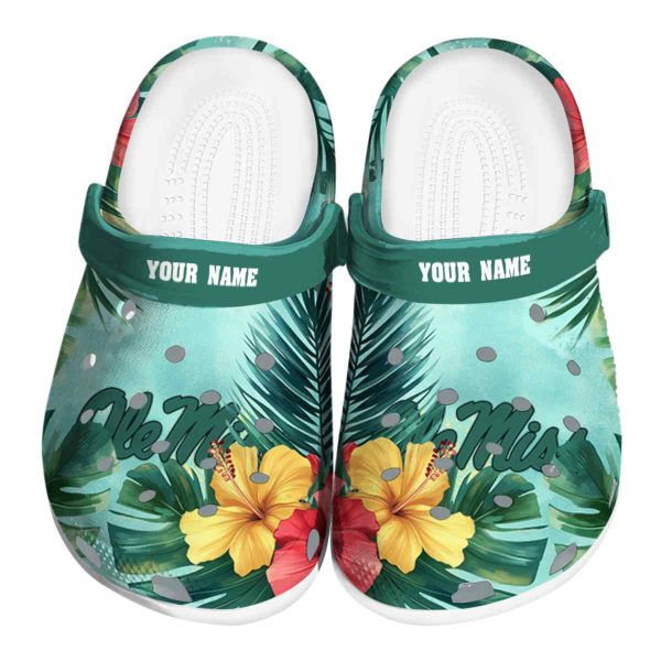customized ole miss rebels tropical vibes clog best selling