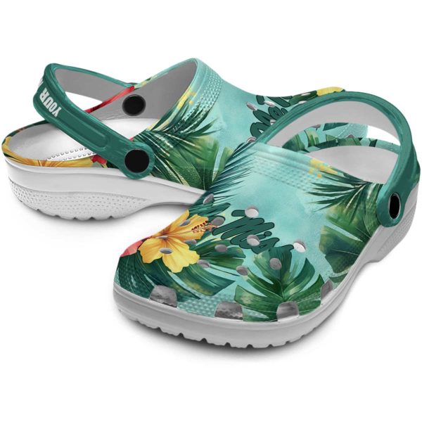 customized ole miss rebels tropical vibes clog high quality