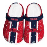 customized ole miss rebels vertical stripes clog best selling