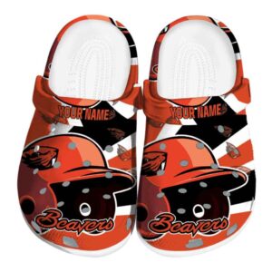 customized oregon state beavers baseball helmet clog best selling