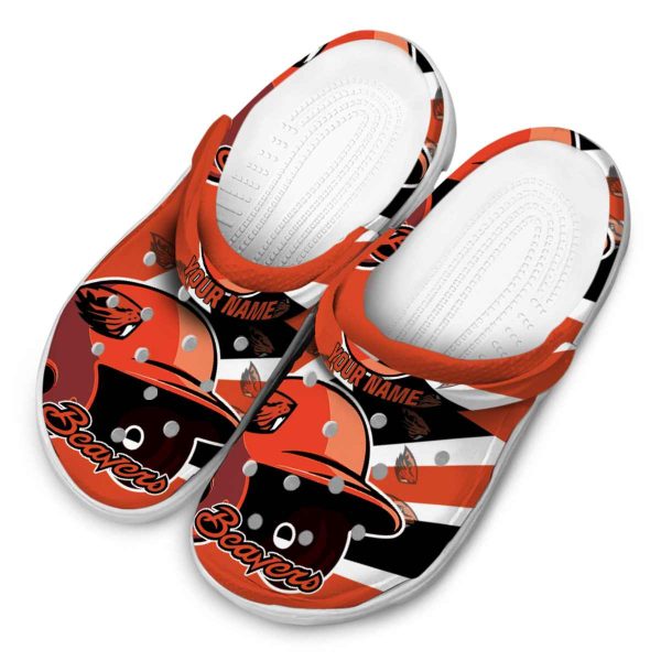 customized oregon state beavers baseball helmet clog latest model