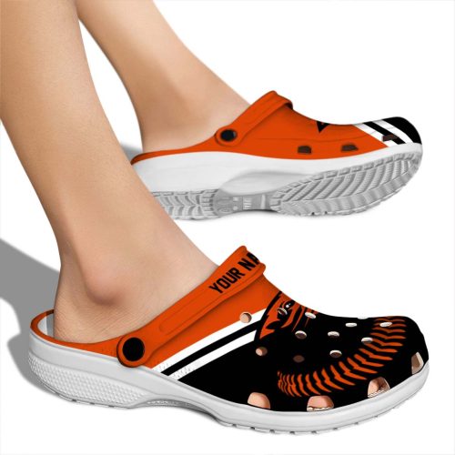 customized oregon state beavers baseball motif clog fashion forward