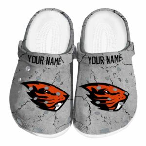 customized oregon state beavers cracked texture clog best selling
