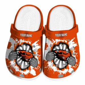 customized oregon state beavers gripping hand clog best selling