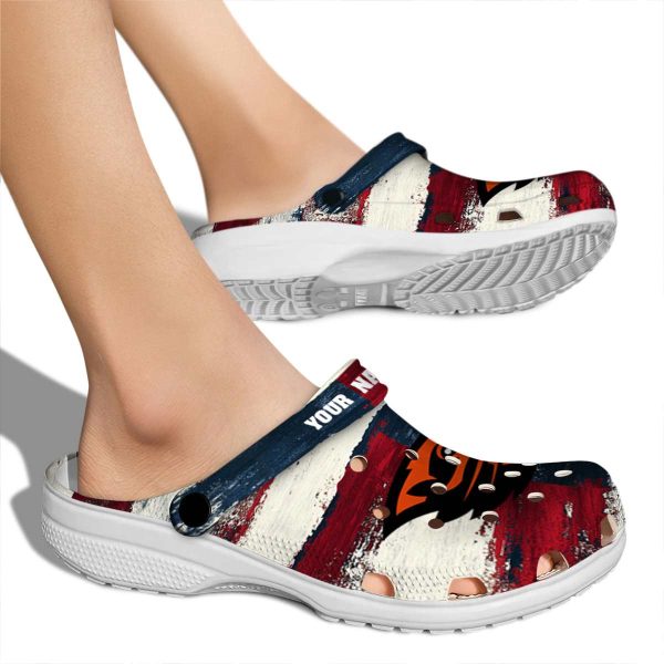 customized oregon state beavers patriotic stripes clog fashion forward
