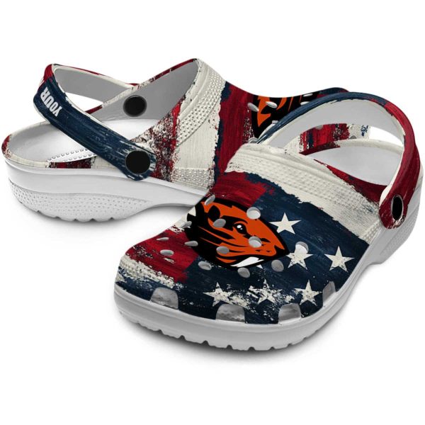 customized oregon state beavers patriotic stripes clog high quality