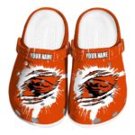 customized oregon state beavers splash motif background clog best selling