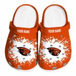 customized oregon state beavers splatter background clog best selling