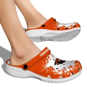 customized oregon state beavers splatter background clog fashion forward